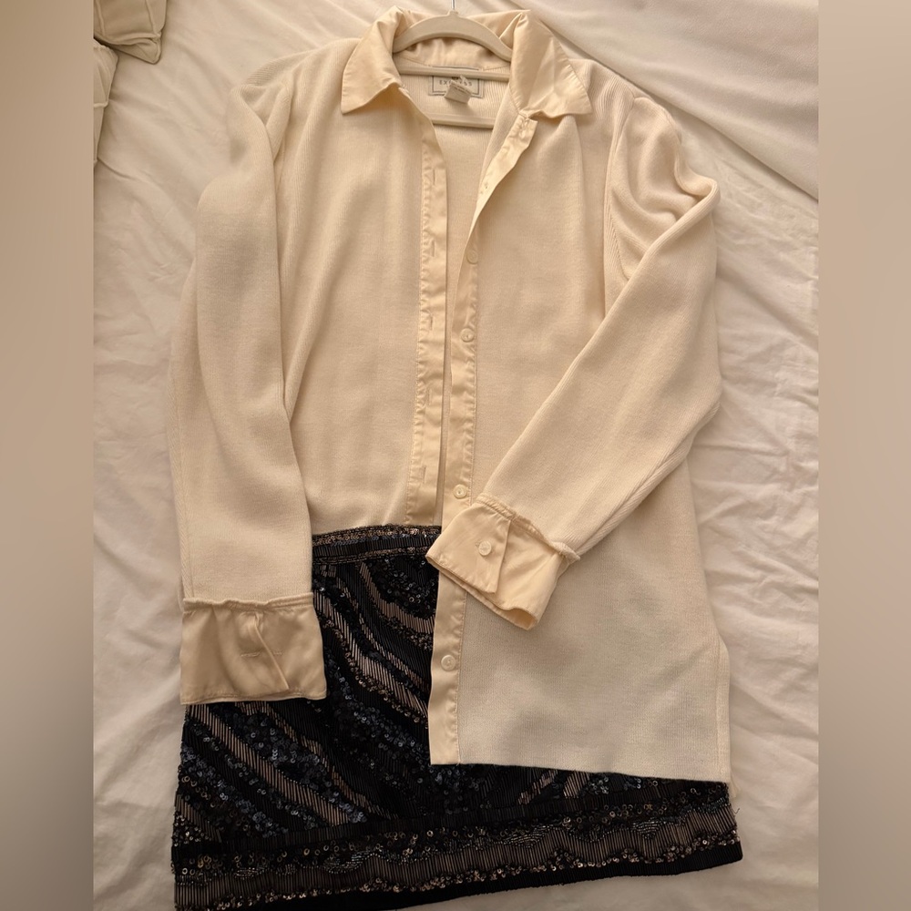 Express Tricot Cream Sweater